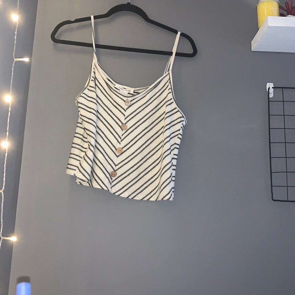 chevron cropped tank